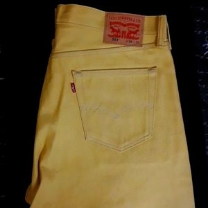 Yellow Straight Levi's Jeans